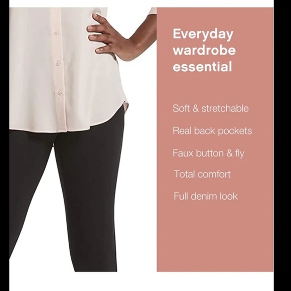 NWT No Nonsense Pull Up Pants - Black XL - Picture 2 of 10